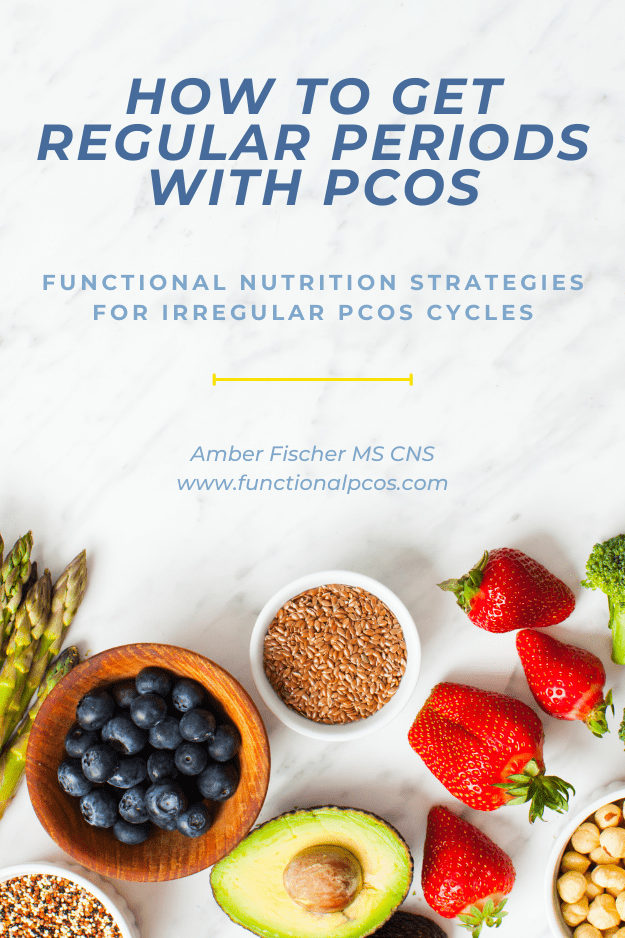 graphic of how to get regular periods with pcos